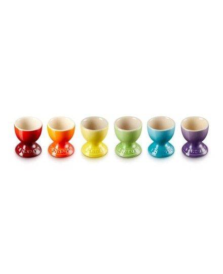 Le Creuset Stoneware Rainbow Set of 6 Egg Cups | Le Creuset | Mimocook