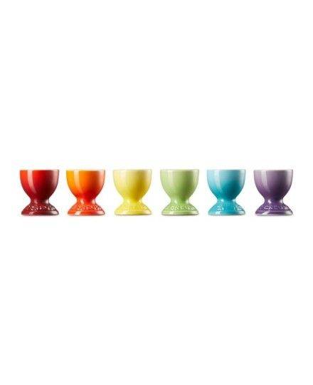 Le Creuset Stoneware Rainbow Set of 6 Egg Cups | Le Creuset | Mimocook