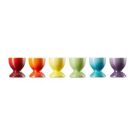 Set 6 suportes de ovos Arco-íris em cerâmica de grés Le Creuset - Mimocook