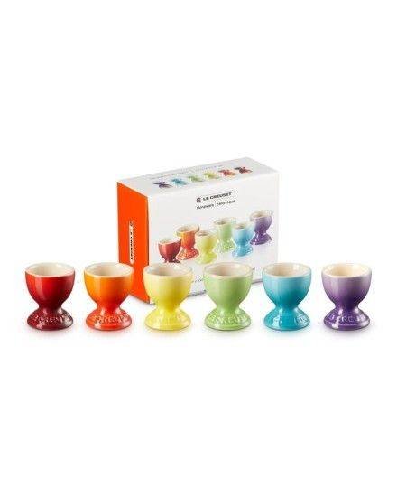 Le Creuset Stoneware Rainbow Set of 6 Egg Cups | Le Creuset | Mimocook