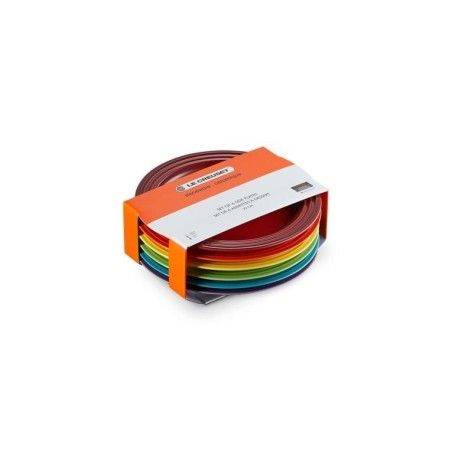 Set 6 pratos pequenos Arco-íris em cerâmica de grés Le Creuset - Mimocook