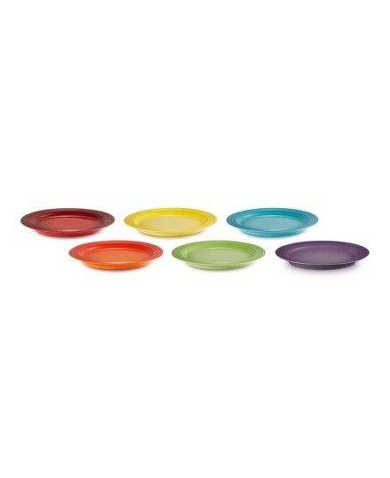 Le Creuset 6er-Set Frühstücksteller Rainbow III aus Steinzeug | Le Creuset | Mimocook