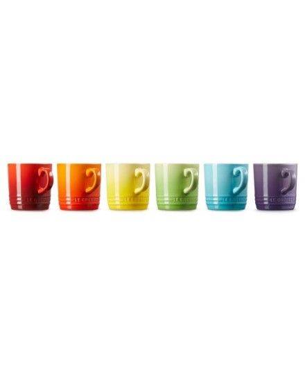 Set de 6 tasses à cappuccino Arc-en-ciel en céramique Le Creuset | Le Creuset | Mimocook