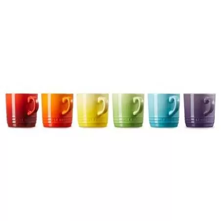 Set de 6 tazas Cappuccino Arcoíris de cerámica de gres Le Creuset