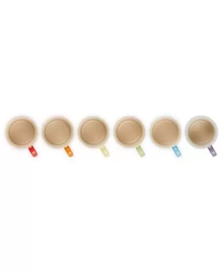 Set de 6 tazas Cappuccino Arcoíris de cerámica de gres Le Creuset