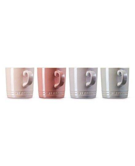 Set de 4 tazas grandes Metallics Pastel de cerámica de gres Le Creuset | Le Creuset | Mimocook