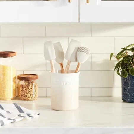 Set Pote utensílios e espátulas Craft em cerâmica de grés Le Creuset - Mimocook