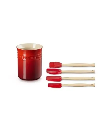 Set Pote utensílios e espátulas Craft em cerâmica de grés Le Creuset - Mimocook