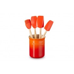 Set Pote utensílios e espátulas Craft em cerâmica de grés Le Creuset - Mimocook