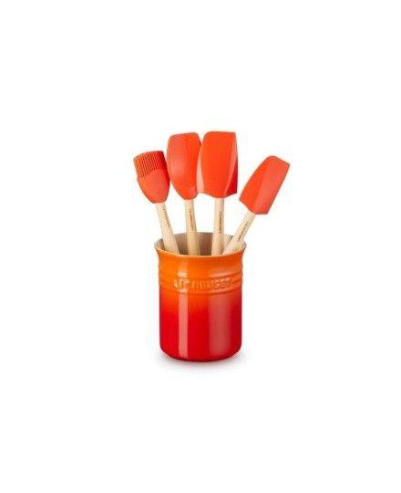 Set Pote utensílios e espátulas Craft em cerâmica de grés Le Creuset - Mimocook