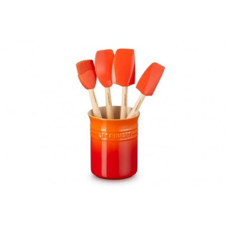 Set Pote utensílios e espátulas Craft em cerâmica de grés Le Creuset - Mimocook