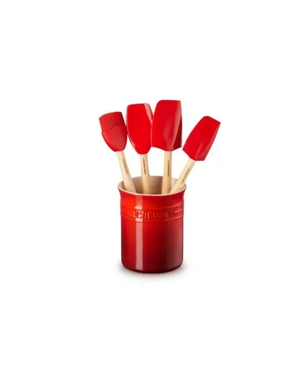Pot à ustensiles avec 4 spatules Création Le Creuset