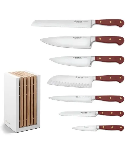 Wusthof Classic Colour Classic 8-teiliges Designer-Messerblock-Set