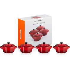 Set de 4 mini-cocottes en céramique Le Creuset