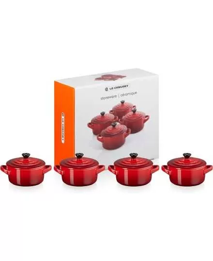Set de 4 mini-cocottes en céramique Le Creuset