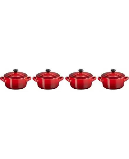 Set 4 mini cocottes em cerâmica de grés Le Creuset
