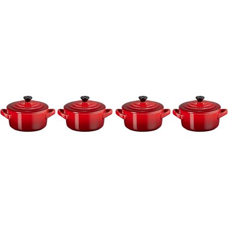 Set 4 mini cocottes em cerâmica de grés Le Creuset