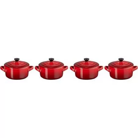 Set 4 mini cocottes em cerâmica de grés Le Creuset