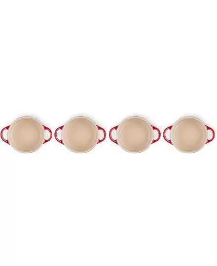 Set 4 mini cocottes em cerâmica de grés Le Creuset