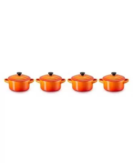 Set 4 mini cocottes em cerâmica de grés Le Creuset