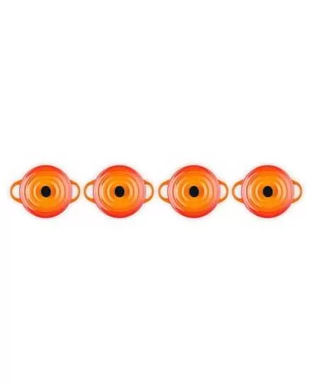 Set 4 mini cocottes em cerâmica de grés Le Creuset