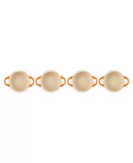 Set de 4 mini cocottes de cerámica de gres Le Creuset