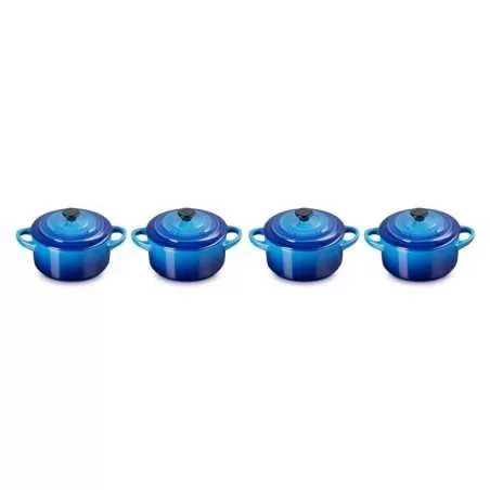 Set 4 mini cocottes em cerâmica de grés Le Creuset