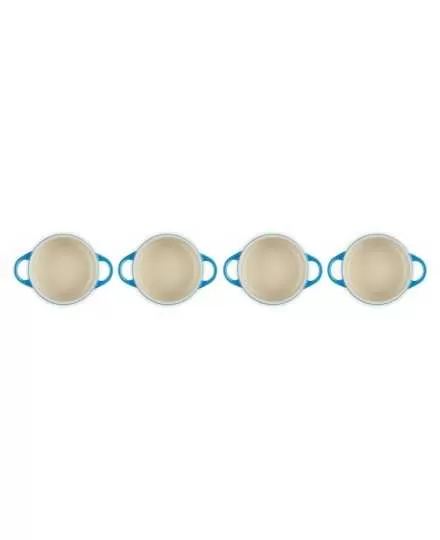 Set de 4 mini cocottes de cerámica de gres Le Creuset