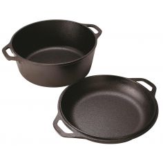 Lodge Cast Iron Double Dutch Oven 26cm