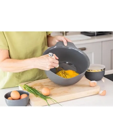 Set 3 taças misturadoras da KitchenAid Cinza - Mimocook