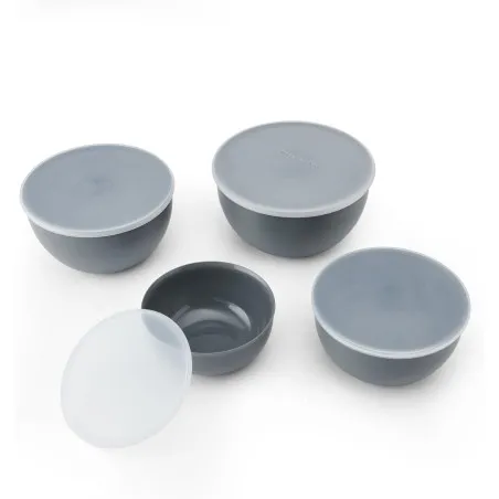 Set de taças preparação KitchenAid com tampas Cinzento - Mimocook