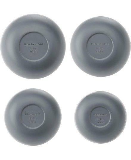 KitchenAid 4pc Meal Prep Bowls Set con Tapas - Gris Carbón | KitchenAid | Mimocook