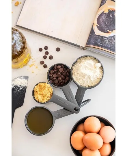 Set chávenas medidoras cinzentas da KitchenAid - Mimocook