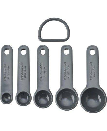 KitchenAid Juego de 5 Cucharas Medidoras - Gris Carbón | KitchenAid | Mimocook