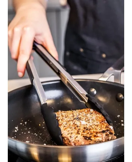 Pinça de bloqueio lateral 30cm com ponta de silicone KitchenAid - Mimocook