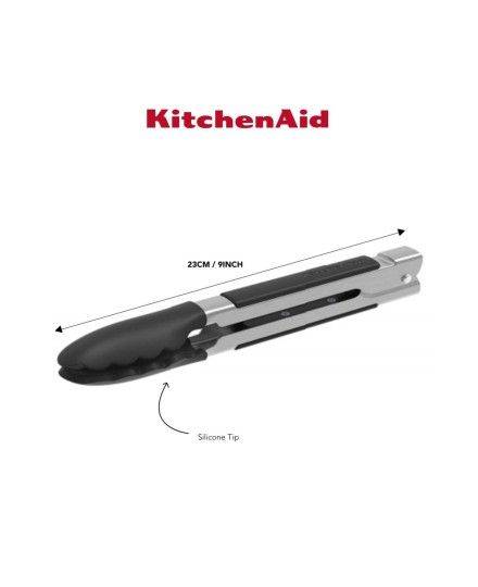 KitchenAid Silicone-Tipped Side-Locking Tongs, 23cm | KitchenAid | Mimocook