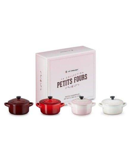 Set 4 mini cocottes Petit Fours de cerâmica Le Creuset - Mimocook