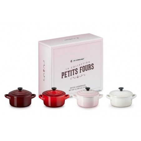 Set 4 mini cocottes Petit Fours de cerâmica Le Creuset - Mimocook