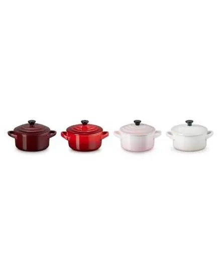 Juego de 4 mini cocottes Petits Fours de gres Le Creuset