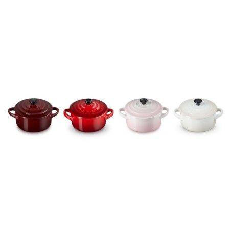 Set 4 mini cocottes Petit Fours de cerâmica Le Creuset