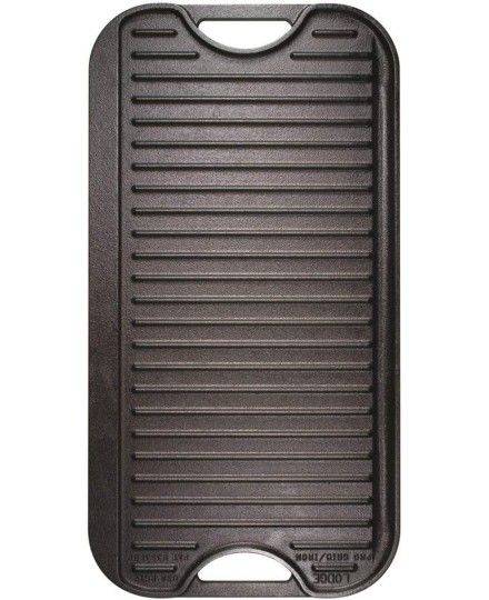 Lodge Plaque de cuisson en fonte Grill et plancha 51x27cm | Lodge | Mimocook