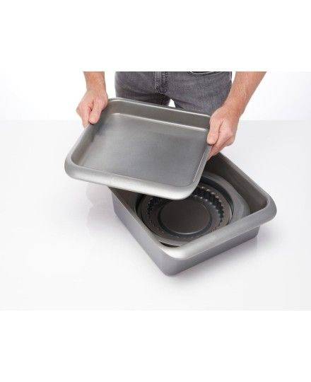 MasterClass Smart Space Stacking Seven Piece Non-Stick Roasting, Baking & Pastry Set | Kitchen Craft | Mimocook