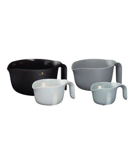 MasterClass Smart Space Mixing Bowl Set with Colander and Measuring Jug | Kitchen Craft | Mimocook