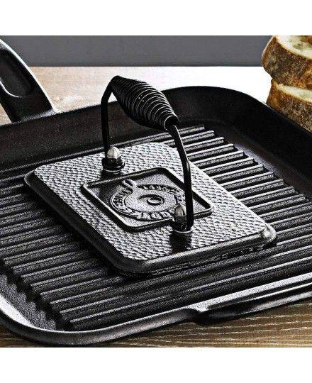 Lodge Vorgebranntes Gusseisen Grillpresse 17,1 x 11,4 cm | Lodge | Mimocook