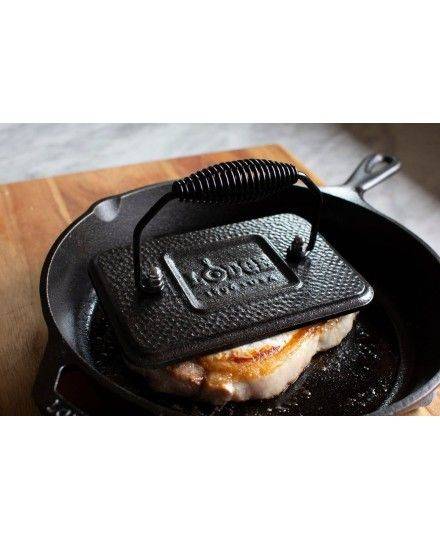 Lodge Vorgebranntes Gusseisen Grillpresse 17,1 x 11,4 cm | Lodge | Mimocook
