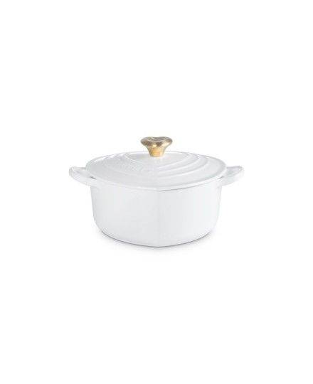 Cocotte Cœur en fonte émaillée avec bouton cœur Blanc Le Creuset | Le Creuset | Mimocook