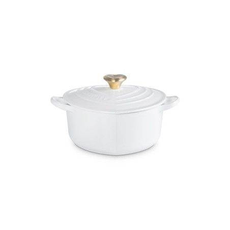 Le Creuset Classic Cast Iron white Heart Casseroles | Le Creuset | Mimocook