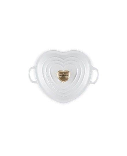 Cocotte Cœur en fonte émaillée avec bouton cœur Blanc Le Creuset | Le Creuset | Mimocook