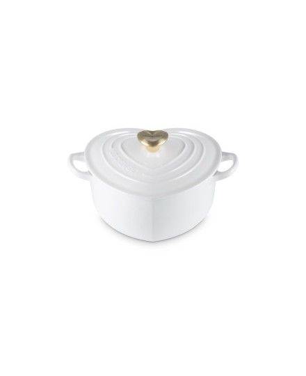 Le Creuset Classic Cast Iron white Heart Casseroles | Le Creuset | Mimocook