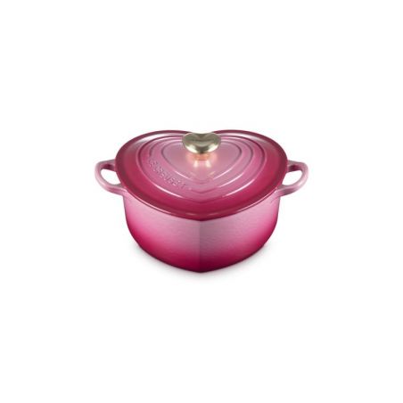 Le Creuset Classic Cast Iron berry Heart Casseroles